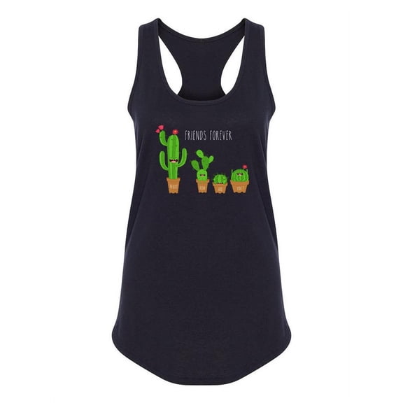 Funny Cactus In Pots Racerback Tank Women -Image by Shutterstock, Female x-Large