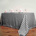 thumbnail image 4 of Balsa Circle Black White Patriotic Veterans Day 90" x 132" Rectangular Tablecloth Gingham Checkered Polyester Washable 4th of July Linen, 4 of 4