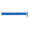 thumbnail image 5 of Awntech 18 Ft Destin Right Motorized Heavy Duty Patio Retractable Awning with Protective Hood (216in x 10.38in x 120in), Bright Blue, 5 of 9