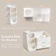 thumbnail image 4 of Organizador de maquillaje HBlife con soporte para brochas, blanco, 4 of 6