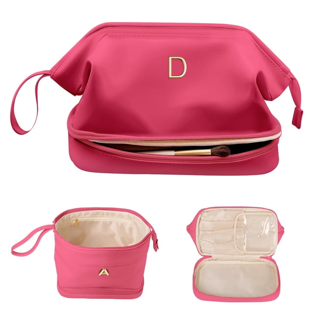 Bolsa de maquillaje Vogewood, regalo de compromiso para mujer, piel sintética