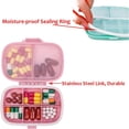 thumbnail image 3 of GHSDFBB Travel Pill Container, Portable Pill Case 8 Compartment for Vitamin, Supplements Storage, Professional Pill Container for Travel Camping Cycling (Pink,Green), 3 of 7