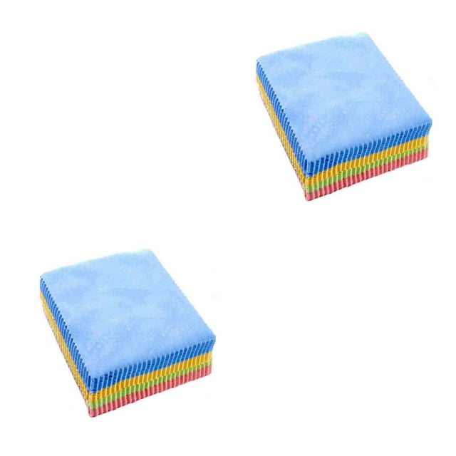 ZLight 100 Pcs Lingettes pour Verres Colorées Résistantes à l'Usure Robustes Finition Fine Apparence Exquise Chiffon de Nettoyage Distinctif Couleur Mixte 13*13cm 2Ensemble