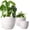 White, variant on 10/9/8 inch Plant Pots, 3 Pack Plastic Flower Pots Modern Flower Pots with Drainage Holes and Trays are for Indoor and Outdoor Plants, Herbs and Flowers,White Speckles