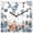 Blue White, variant on Jellyfish Coastal Wooden Wall Clock Silent Non Ticking, Summer Beach Coral Starfish Ocean Square Wall Clocks Battery Operated, Decor Clock for Home Office, Living Room, Kitchen, 10 Inch