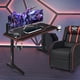 thumbnail image 2 of Escritorio de gaming Costway con Superficie amplia Negro 140 x 66 x 75 cm, 2 of 10