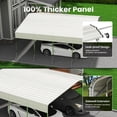 thumbnail image 5 of YOKWOK 20'x20' Heavy Duty Metal Carport, Reinforced Frame and Roof for All-Weather, Outdoor Galvanized Car Port with Enhanced Base for Car, Boats, Beige, 5 of 8