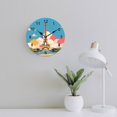 thumbnail image 3 of Silent Wall Clock 25cm/9.84in Round Wall Clock Paris Pride Eiffel Tower Hanging Clock for Home Living Room Bedroom Kitchen Non Ticking Battery Operated Living Room Mute Clock, 3 of 5