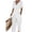 A489_White, variant on CIENVNSTG Two Piece Sets for Women Summer Short Sleeve Irregular Pleated Chic Top Wide Leg Pant Casual Trousers Female Outfit Office Suit Black L