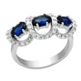 thumbnail image 1 of Alamode LO2049-7 Women Rhodium Brass Ring with Synthetic in Montana - Size 7, 1 of 1