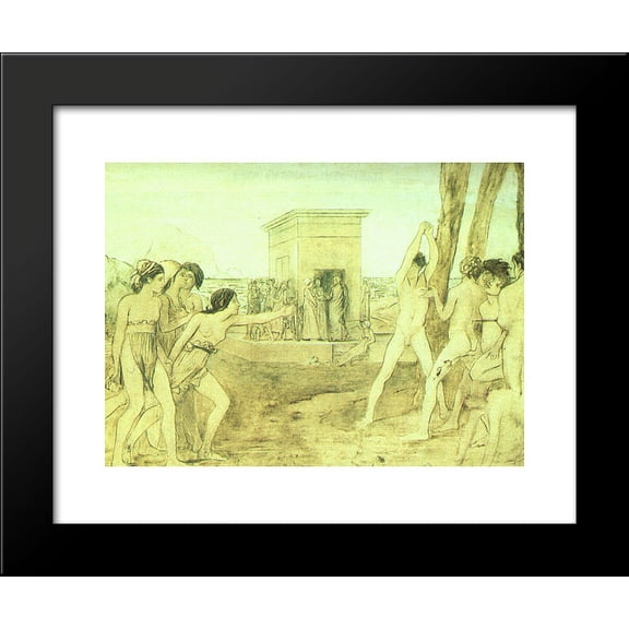 Young Spartans Exercising 20x24 Framed Art Print by Edgar Degas