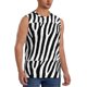 thumbnail image 2 of Fotbe Zebra Men's Camiseta sin Mangas Estampada para Hombres, Playera Casual para Gimnasio, Entrenamiento, Playa-X-Large, 2 of 7