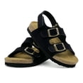 thumbnail image 3 of Toddler Sandals Girls Boys Cork Footbed Sandals Kids Adjustable Buckle Slippers Slip-On Open Toe Indoor Casual Flat Shoes Outdoor, 3 of 6