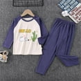 thumbnail image 2 of Youmylove Children's Long Clothes Set Boys Warm Underwear Girls' Home Wear Child Sleepwear Homewear Pjs, 2 of 6