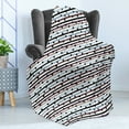 thumbnail image 4 of Geometric Soft Flannel Fleece Blanket, Horizontal Stripes Background with Many Colors Monochrome Hand Drawn Dots Pattern, Cozy Plush for Indoor and Outdoor Use, 50" x 60", Multicolor, by Ambesonne, 4 of 5