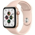 thumbnail image 3 of Restored Apple Watch SE (GPS+4G, 44 mm) Gold Aluminum Case with Pink Sport Band + 4 Bands + Magnetic Charging Cable (Refurbished), 3 of 4