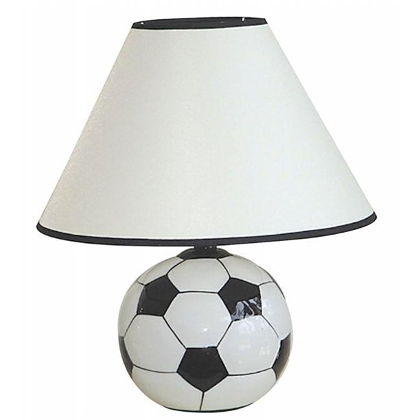 Ceramic Soccer Ball Table Lamp
