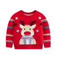 thumbnail image 6 of GYRATEDREAM Toddler Little Girl Boy Christmas Sweatshirt Kid Ugly Santa Claus Reindeer Tree Sweater Pullover Shirt Xmas Long Sleeve Tee Top Clothes for 6Y Red, 6 of 8