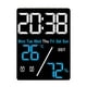 thumbnail image 2 of Reloj despertador digital LED | Pantalla LED multifuncional con fecha, semana, temperatura y humedad | Brillo ajustable, sensor de luz automático | Dos alarmas | Reloj portátil para dormitorio,, 2 of 6