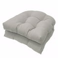 thumbnail image 4 of Topchances Set of 2 Tufted Universal Chair Cushions, Waterproof Outdoor/Indoor Chair Seat Pads, 19" x 19", Grey, 4 of 8