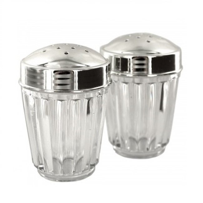 CrystalLook Salt & Pepper Shaker Set Durable BPA Free Plastic