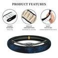 thumbnail image 6 of Goofa Blue Glitter Retro Pattern Elastic Stretch Steering Wheel Cover,Universal 15 inch, Microfiber Breathable Ice Silk, Anti-Slip, Odorless, Easy Carry, 6 of 8