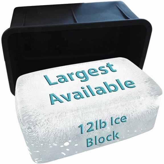 Ice Block Form Makes 12 Lb. Ice Cube 11" x 7" x 5" Largest Available Ice Block Maker, Ice Bath Chiller, Cold Plunge Tub Or Cooler, Reusable Food Grade