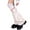 White leather pink c, variant on Japanese Subcultures Punk Faux Flared Leg Warmers Boot Covers with Over Knee Socks Chain Garter Set for Women