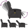thumbnail image 5 of vidaXL Massage Recliner Chair with 6-Point Vibration Massage, Adjustable, Gray Real Leather, 5 of 5