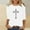 A04_White, variant on 2025 Christmas Womens Tops Cross Printed Tee Casual Trendy Blouses Tops 3/4 Sleeve Xmas Holiday Blouses