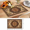 thumbnail image 6 of Retro Boho Flower Placemats Set of 12 Orange Multi Traditional Oriental Place Mats Indoor Wipeable Table Mats Washable Cloth Dining Table Placemats for Kitchen Holiday Party Home Decor 13x19 Inch, 6 of 9