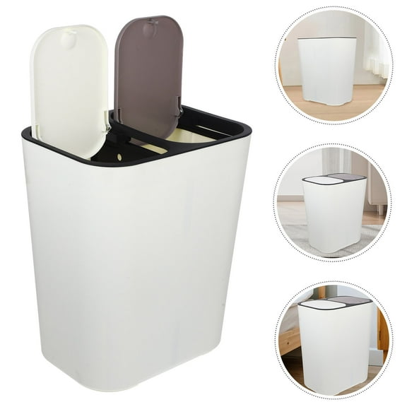 LABSERRON Kitchen Trash Can Plastic For Home Use 1Set 13X11.3X8.1In