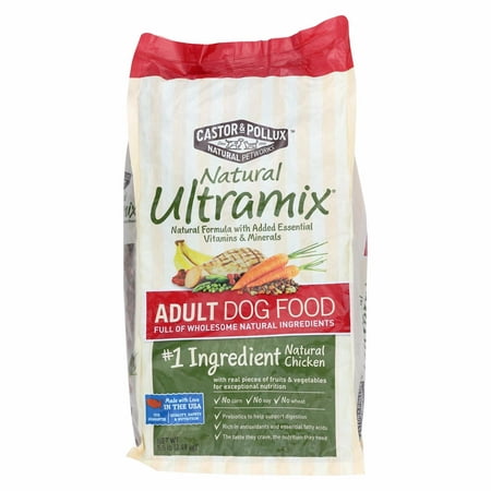 Castor And Pollux Ultra Mix Adult Dog Food - Chicken - Pack of 5 - 5.5