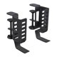 thumbnail image 1 of Soporte de almacenamiento para computadora portátil de escritorio, organizador de mesa con ganchos, fácil instalación Negro, 1 of 9