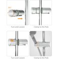 thumbnail image 5 of Soporte de ducha, 18-25 mm Soporte de ducha de mano reemplazable universal, Soporte de cabezal de ducha, Soporte de abrazadera de ducha de mano Ducha de mano ajustable, Cromo, Plata, Accesorios de baño esquí esquí Gafas de esquí, 5 of 5