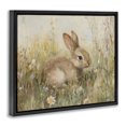thumbnail image 2 of Stupell Industries Shabby Chic Brown Bunny in Flower Meadow Black Floating Frame Canvas Art, 21 x 17, by Petals Prints Design, 2 of 7