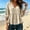 Beige women fall peplum top a1, variant on Women Fall Winter V Neck 3/4 Sleeve Ruffle Peplum Top Casual Boho Blouses Tops Trendy Business Work Outfits, Beige S