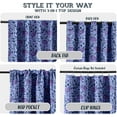 thumbnail image 3 of Vargottam 84 Inch Rod Pocket/Back Tab Cotton Curtains for Windows and Doors - Light Filtering Cotton - Light Filtering Drapes For Doors - Set of 2 Panels, 52"x84" - Floral Vine Print (Blue), 3 of 8