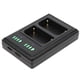 thumbnail image 4 of Asiento de carga Cargador rápido doble Pantalla LCD para batería de cámara NP‑F550/FM50/FM500H, 4 of 8