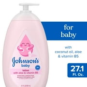 Johnsons Baby Moisturizing Baby Lotion, Coconut Oil; Aloe, 27.1 fl. oz
