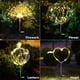 thumbnail image 4 of Lámpara fluorescente de jardín, 2 juegos de 120 fuegos artificiales LED de alambre de cobre, IP65, resistente al agua, 8 modos de guirnalda, para exteriores, patio, césped, parterre de flores, fiesta, 4 of 7