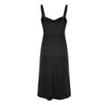 thumbnail image 3 of Summer Sundresses for Women 2024 Plus Size Sleeveless V-neck Casual A Dress Solid Color Button Dress, 3 of 6