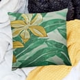thumbnail image 2 of BANET Luxurious Style Leaf Pattern Pillowcase for Home Decoration, Digital Printed Square Cushion Cover, Perfect for Living Room and Bedroom Pillowcase. White, 2 of 5
