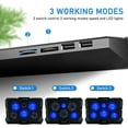 thumbnail image 5 of COOLCOLD 15.6"-17.3" Laptop Cooling Pad with 6 Quiet Fans 2 USB Port- Laptop Cooler for Notebook Gaming Fan Stable Stand - Portable Ultra Slim Laptop Cooling Pad - Switch Control Fan Speed Function, 5 of 8