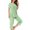 Green, variant on Uaswgudfs 2 Pack Womens Pajama Sets Short Sleeve Henley Crew Neck Top with Long pants Soft Comfy Loungewear Sleepwear