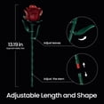 thumbnail image 7 of SupreOwls Burgundy Rose Building Block Sets, Botanical Flower Kit for Adults, 152 Pcs, Abs Plastic Artificial Flower, Gothic Home Decor, 7 of 7