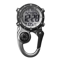 Dakota Digital Clip Watch - Alarm, Stopwatch, Timer, Dual Time, Tactical Outdoor Gifts for Men & Women