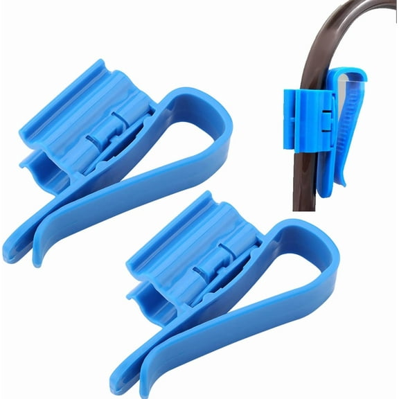 ABPETE 2Pcs Hose Holder Plastic Fish Water Pipe Clamp Adjustable Aquarium Filtration Bucket Mounting Clip, Fit fir 8mm to 16mm Hoses