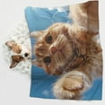 thumbnail image 6 of Pofeuu Playful Cat Fisheye View Print Puppy Blanket,Dog Blankets,Pet Blanket Cozy Cat Blankets for Indoor Cats, Fuzzy Pet Blanket for Kitten Doggy Dog Blankets-Large, 6 of 8