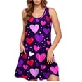 thumbnail image 5 of hotojiny Valentine's Day Dress for Women Fashion Sleeveless Cute Heart Print Dress Casual Loose Crewneck Summer Dress, 5 of 5